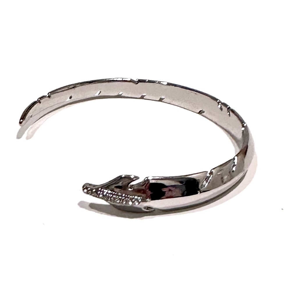 BANANA REPUBLIC Feather Cuff Bracelet w Rhinestone CZ Accents NWT